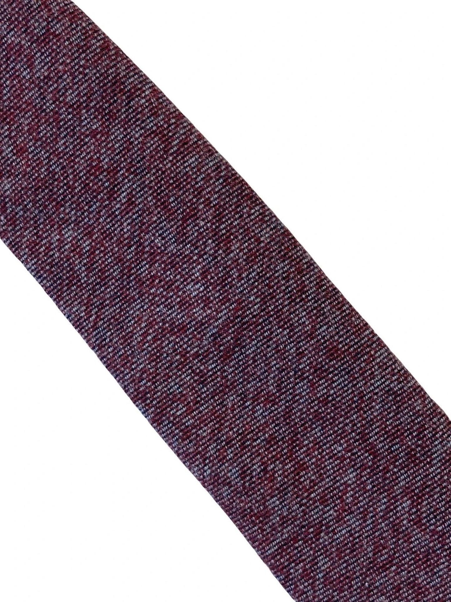 Maroon Speckled White 100 Per Cent Cotton Men's Tie - Handmade Luxury for the Professional Man by Frederick Thomas Handmade Mens Ties