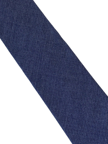 midnight blue grey plain cotton mens tie by Frederick Thomas Handmade Mens Ties