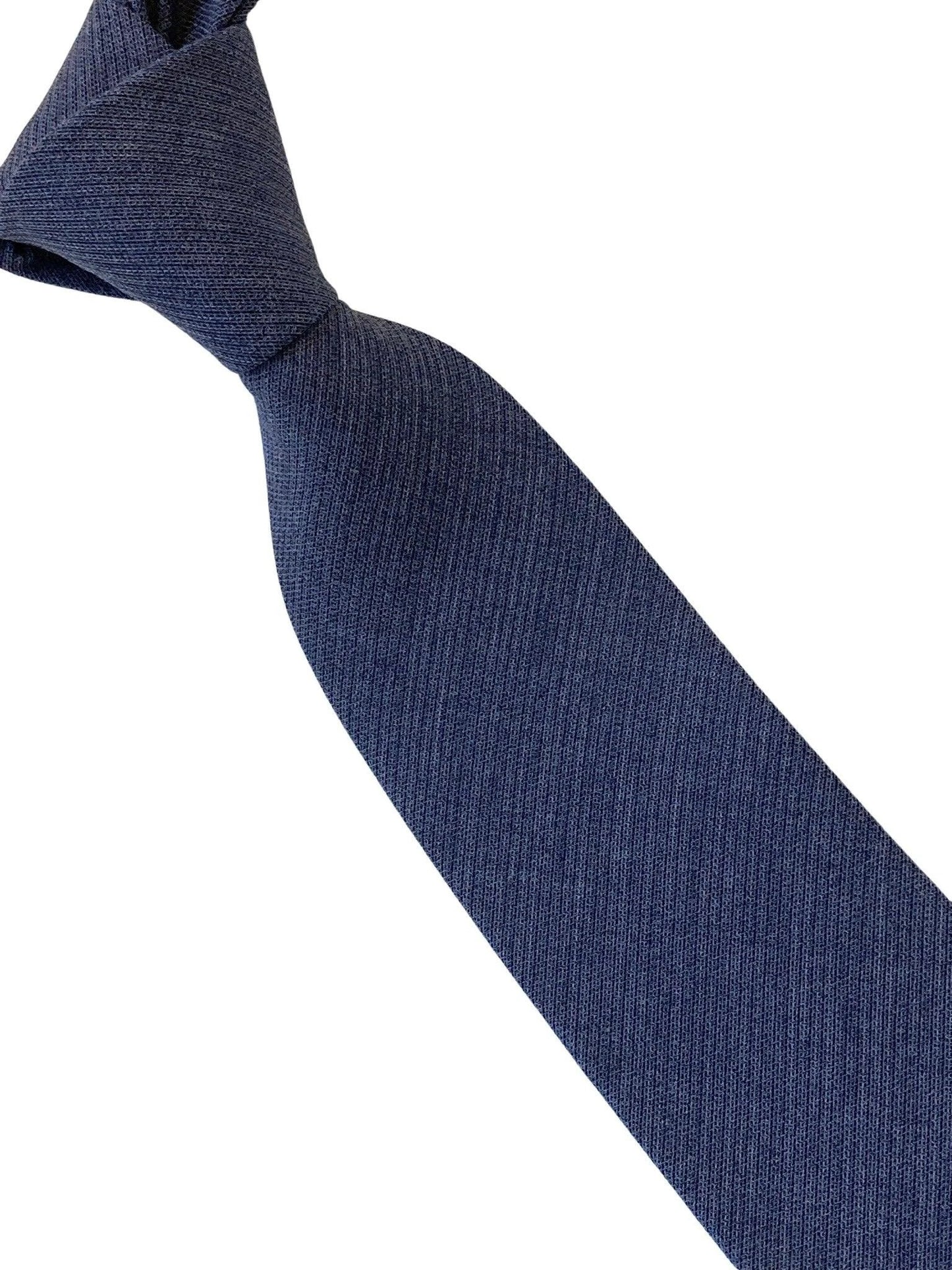 midnight blue grey plain cotton mens tie by Frederick Thomas Handmade Mens Ties