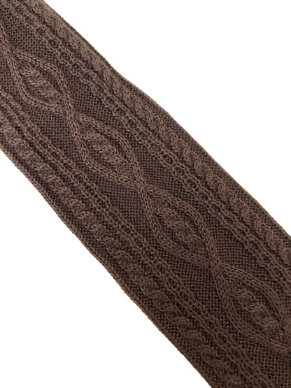 chocolate brown cable knitted mens tie by Frederick Thomas Handmade Mens Ties