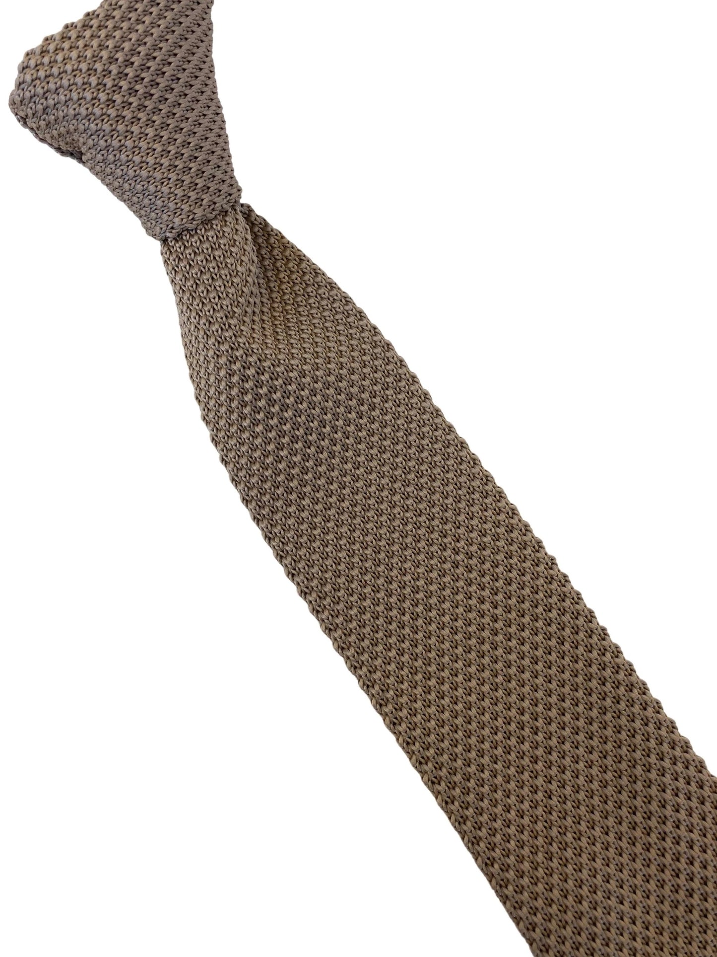 bronze brown mens knitted tie by Frederick Thomas Handmade Mens Ties