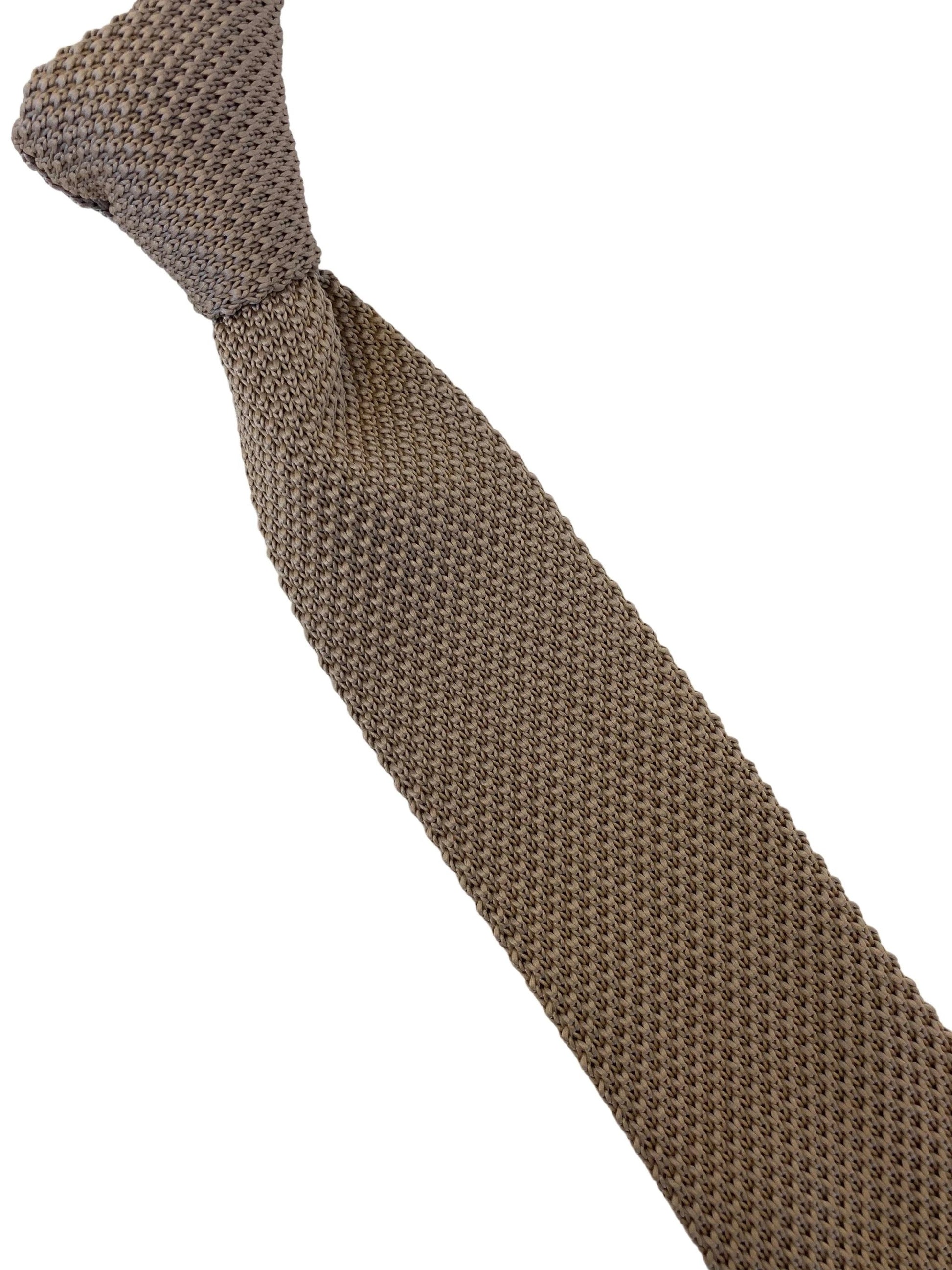 bronze brown mens knitted tie by Frederick Thomas Handmade Mens Ties