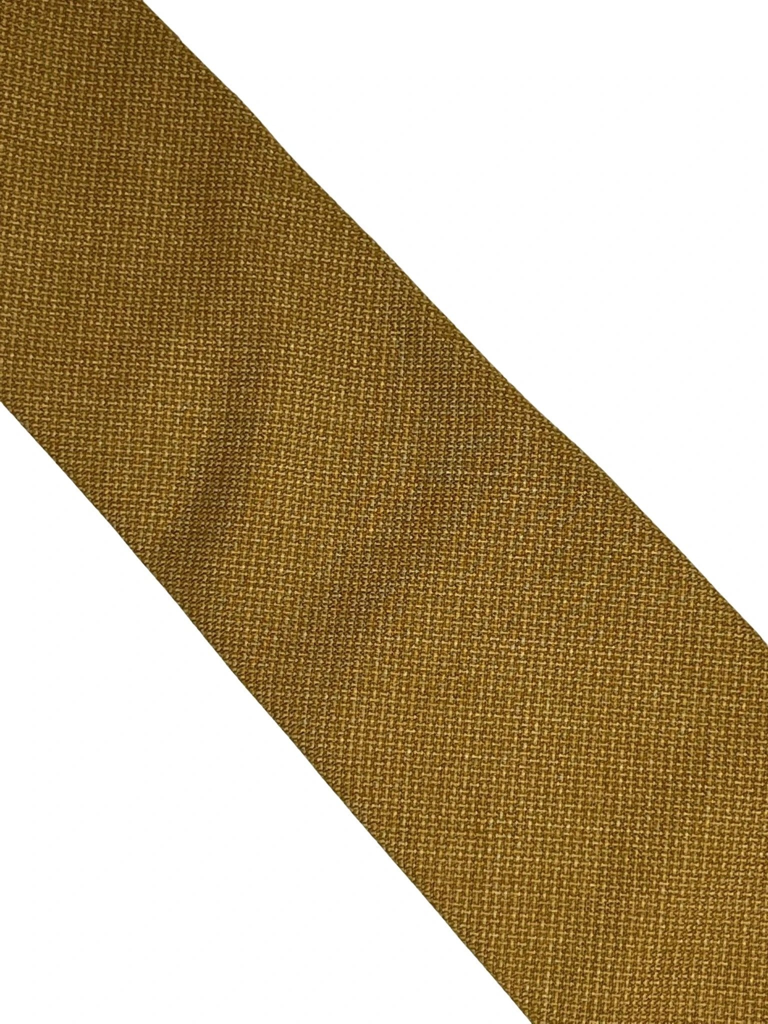 Mustard Yellow Antique Gold Rustic Cotton Mens Tie - Handmade Statement Piece For Luxury Professionals Elevating Style by Frederick Thomas Handmade Mens Ties