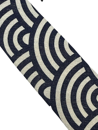 Cream And Navy Rainbow Design Cotton Men's Tie By Frederick Thomas - Handmade Craftsmanship For A Refined Look by Frederick Thomas Handmade Mens Ties