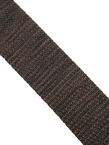 brown and black speckled knitted silk tie by Frederick Thomas Handmade Mens Ties