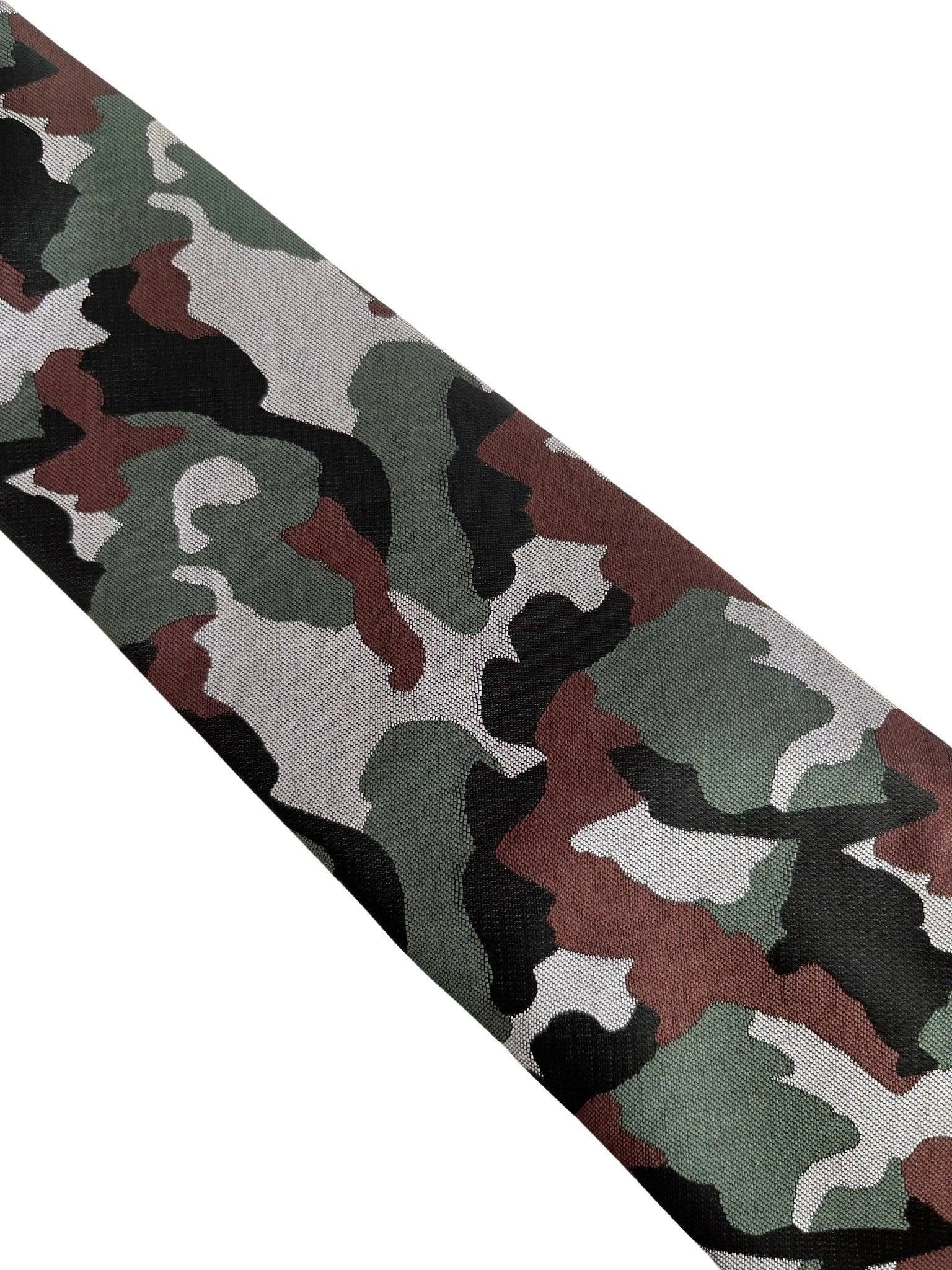 Frederick Thomas Army Camouflage Forest Green And Brown Handmade Tie - Luxury Craftsmanship Meets Bold Camouflage by Frederick Thomas Handmade Mens Ties