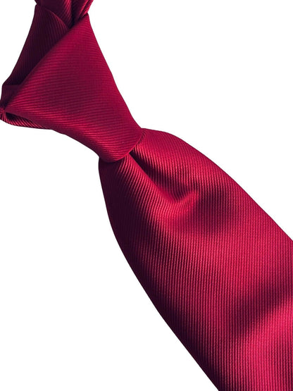 Dark Maroon Red Classic Silk Tie - Handmade Luxury for the Discerning Professional Man by Frederick Thomas Handmade Mens Ties