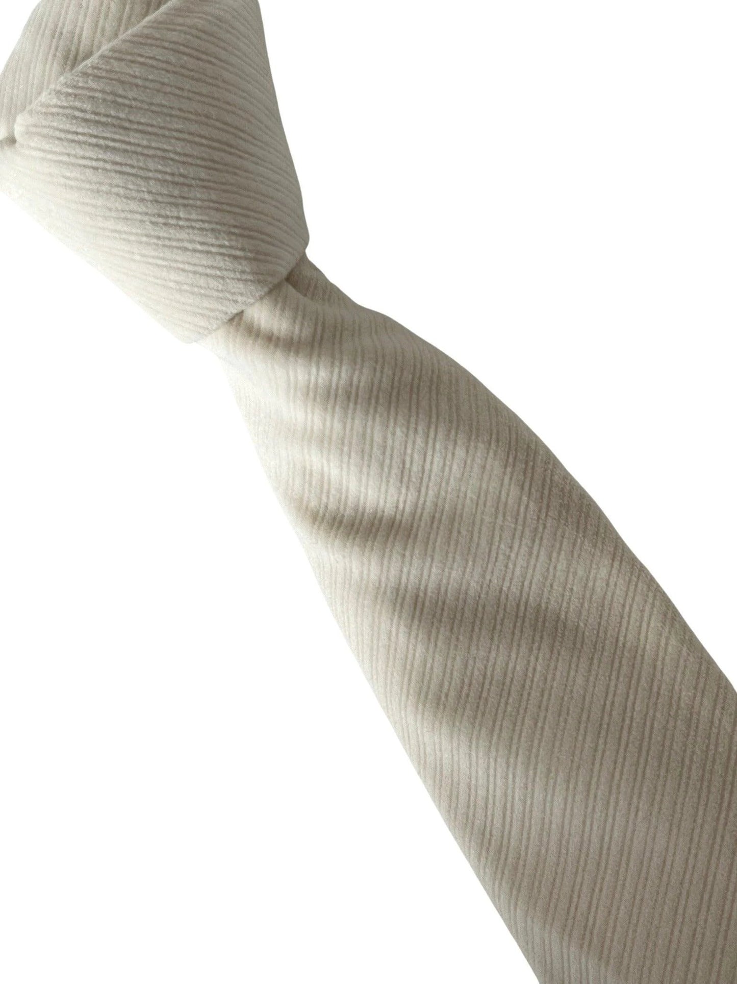 Ivory Cream Velvet Feel Tie for the Luxury Professional Man - Soft Velvet Finish Delivers Subtle Sophistication by Frederick Thomas Handmade Mens Ties