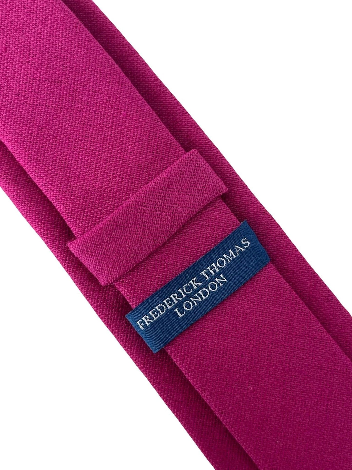 Frederick Thomas Handmade Cotton Tie - Bold Hot Fuchsia Magenta Hue For Modern Professional Style by Frederick Thomas Handmade Mens Ties