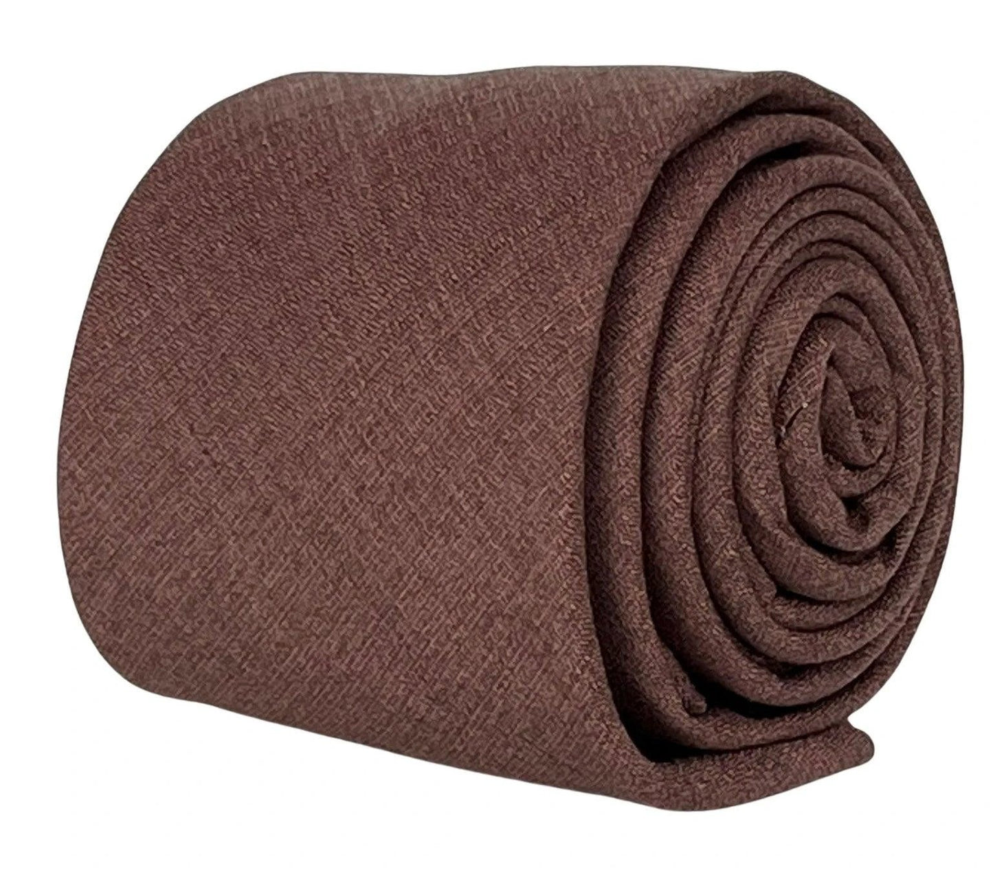 Matching Dusty Earthy Red Brick Bamboo Tie And Pocket Square - Handcrafted Luxury Set For Charcoal Navy And Grey Suits by Frederick Thomas Handmade Mens Ties