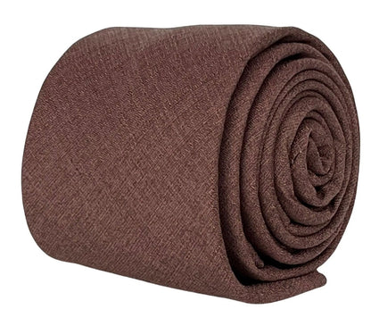 Dusky Dusty Earthy Red Brick Bamboo Tie - Handmade From Eco Friendly Bamboo Fabric For Luxury Longevity And Ethics by Frederick Thomas Handmade Mens Ties