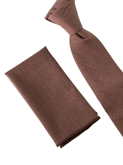 Dusky Dusty Earthy Red Brick Bamboo Tie - Handmade From Eco Friendly Bamboo Fabric For Luxury Longevity And Ethics by Frederick Thomas Handmade Mens Ties