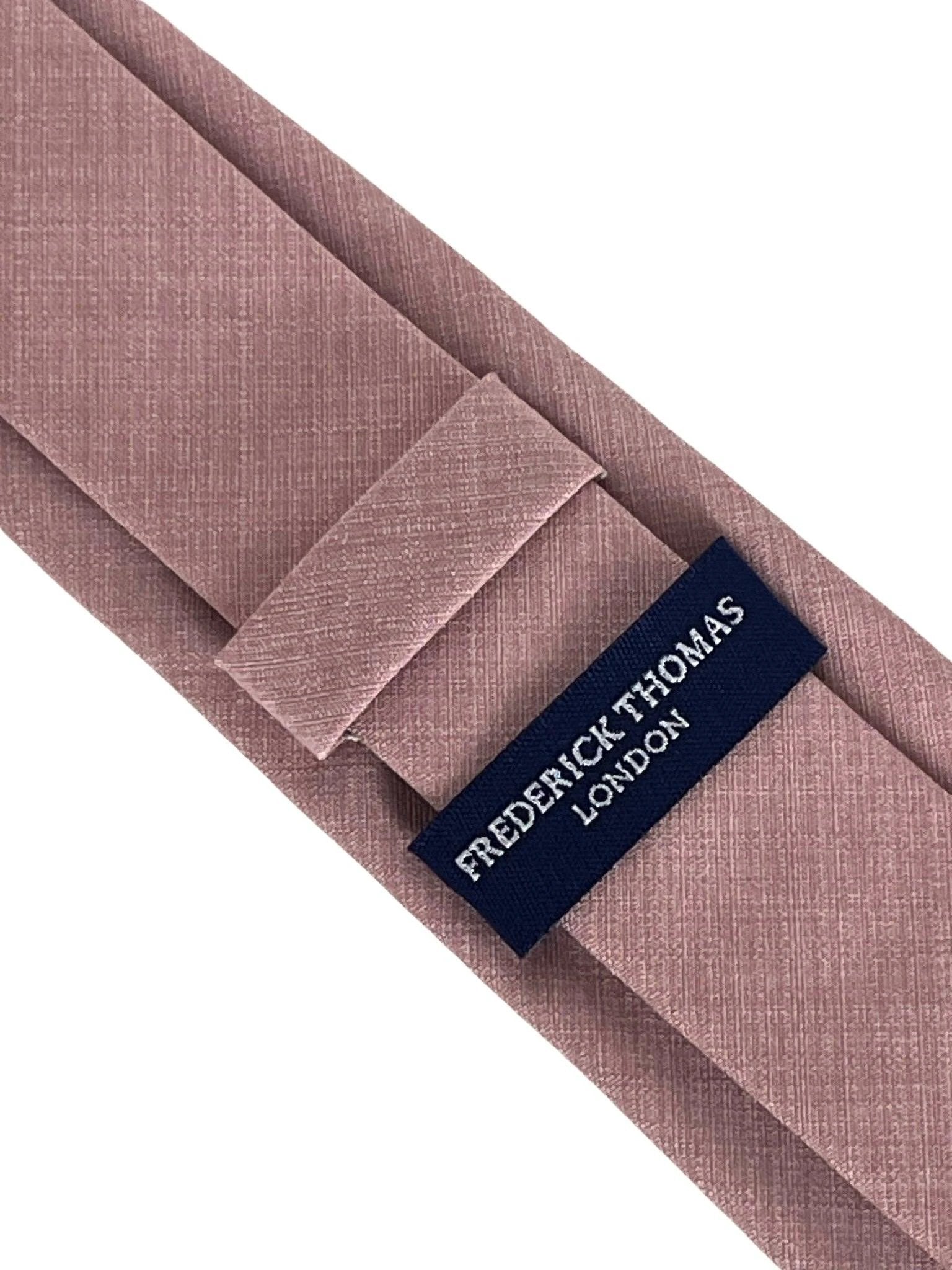 Dusky Dusty Pink Brick Bamboo Tie - Handcrafted Sustainable Luxury For Professionals In The Boardroom by Frederick Thomas Handmade Mens Ties