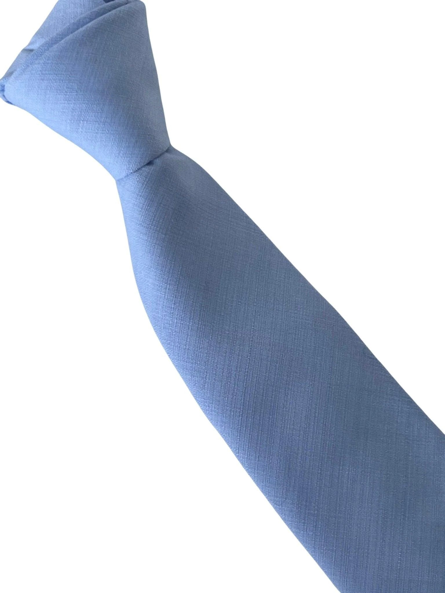 Frederick Thomas Matching Light Baby Dusky Pale Blue Bamboo Tie And Pocket Square - Sustainable Bamboo Tie Set by Frederick Thomas Handmade Mens Ties