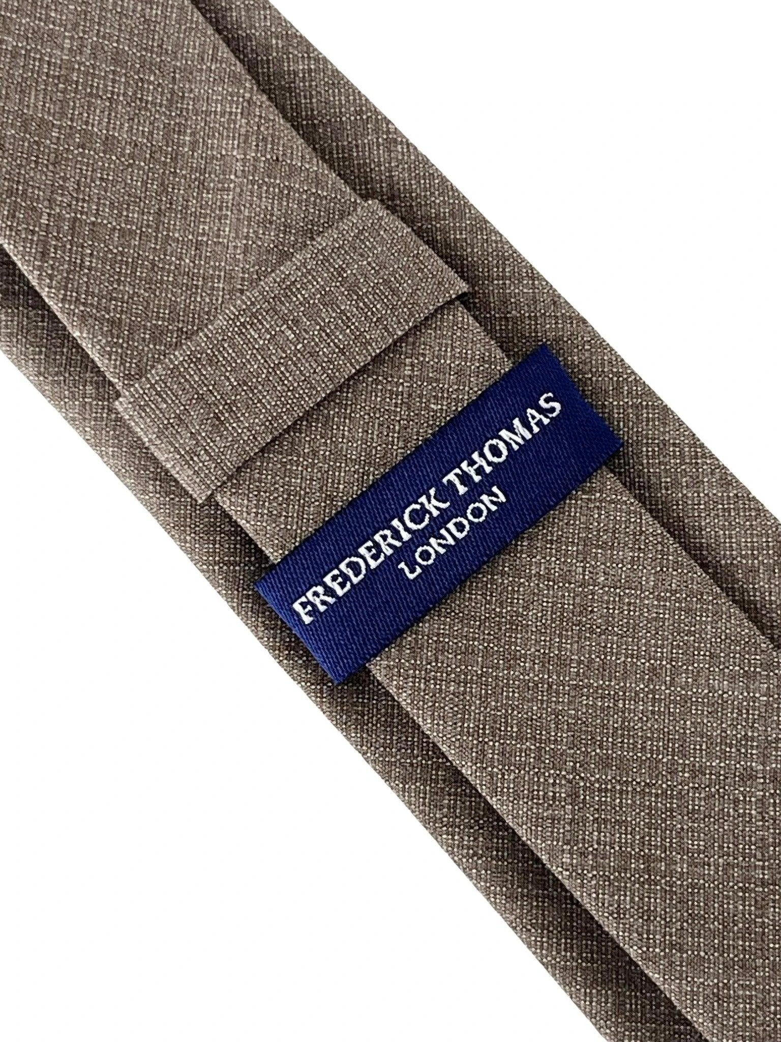 Beige Taupe Brown Bamboo Tie - Handcrafted Luxury With Natural Bamboo Fibre Texture by Frederick Thomas Handmade Mens Ties