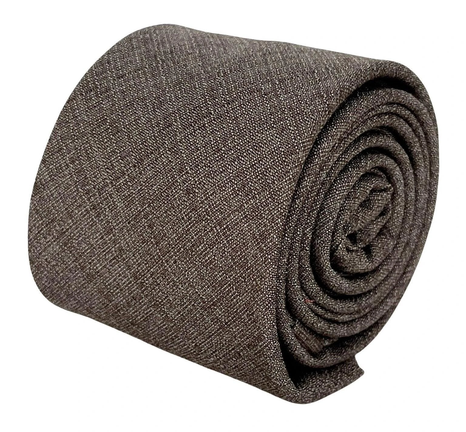 Beige Taupe Brown Bamboo Tie - Handcrafted Luxury With Natural Bamboo Fibre Texture by Frederick Thomas Handmade Mens Ties