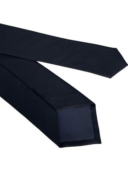Matching plain black bamboo tie and pocket square by Frederick Thomas Handmade Mens Ties