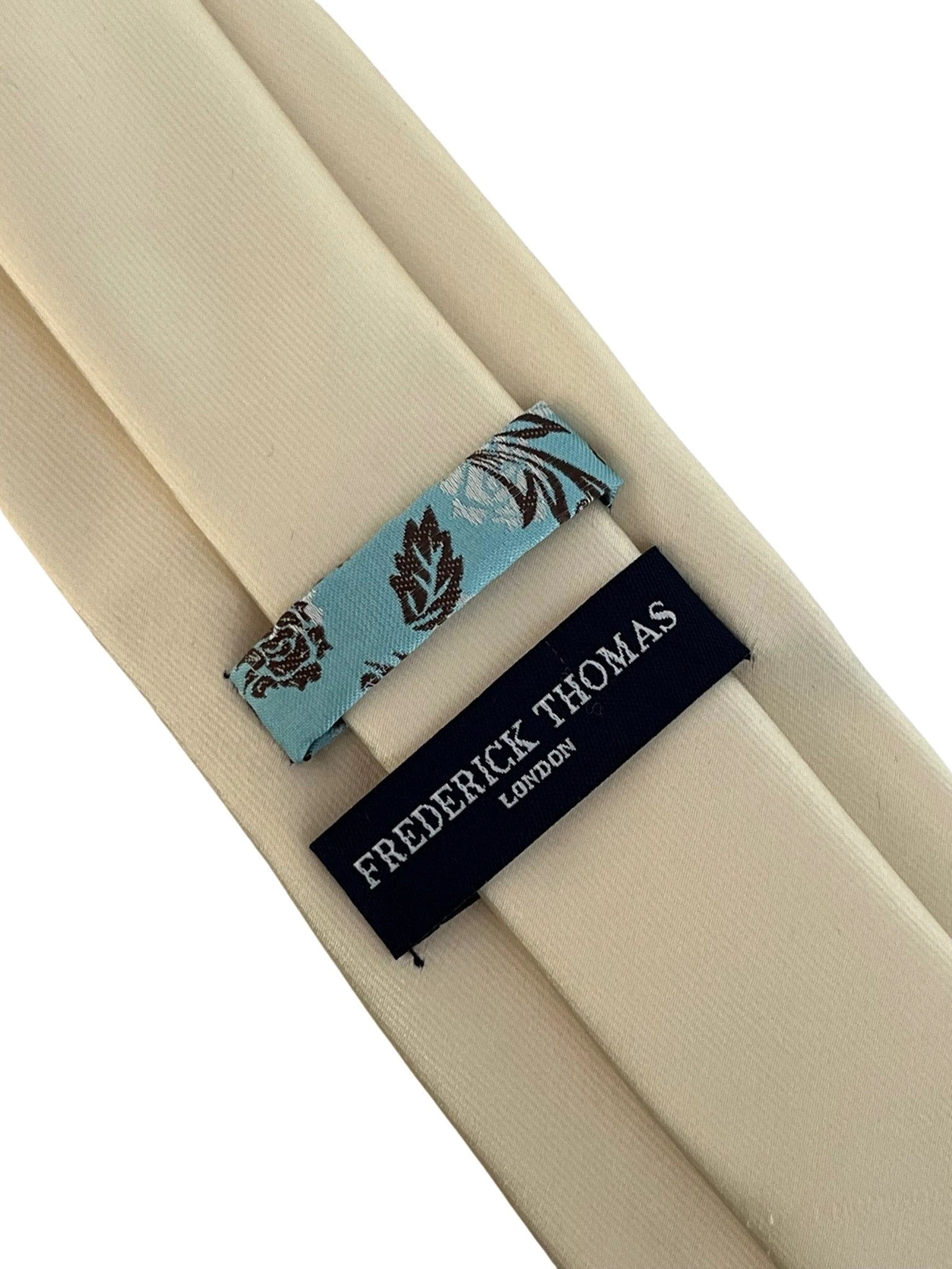 Champagne Cream Silky Classic Tie For The Luxury Professional Man - Handmade Silk With Satin Finish by Frederick Thomas Handmade Mens Ties
