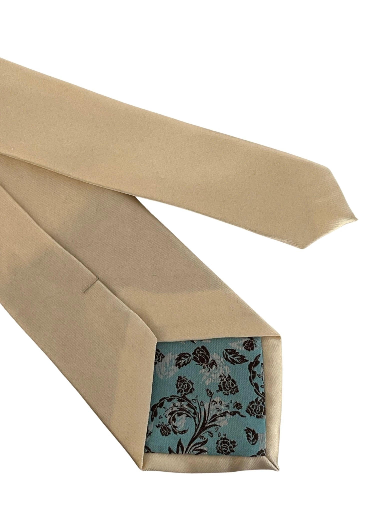 Champagne Cream Silky Classic Tie For The Luxury Professional Man - Handmade Silk With Satin Finish by Frederick Thomas Handmade Mens Ties