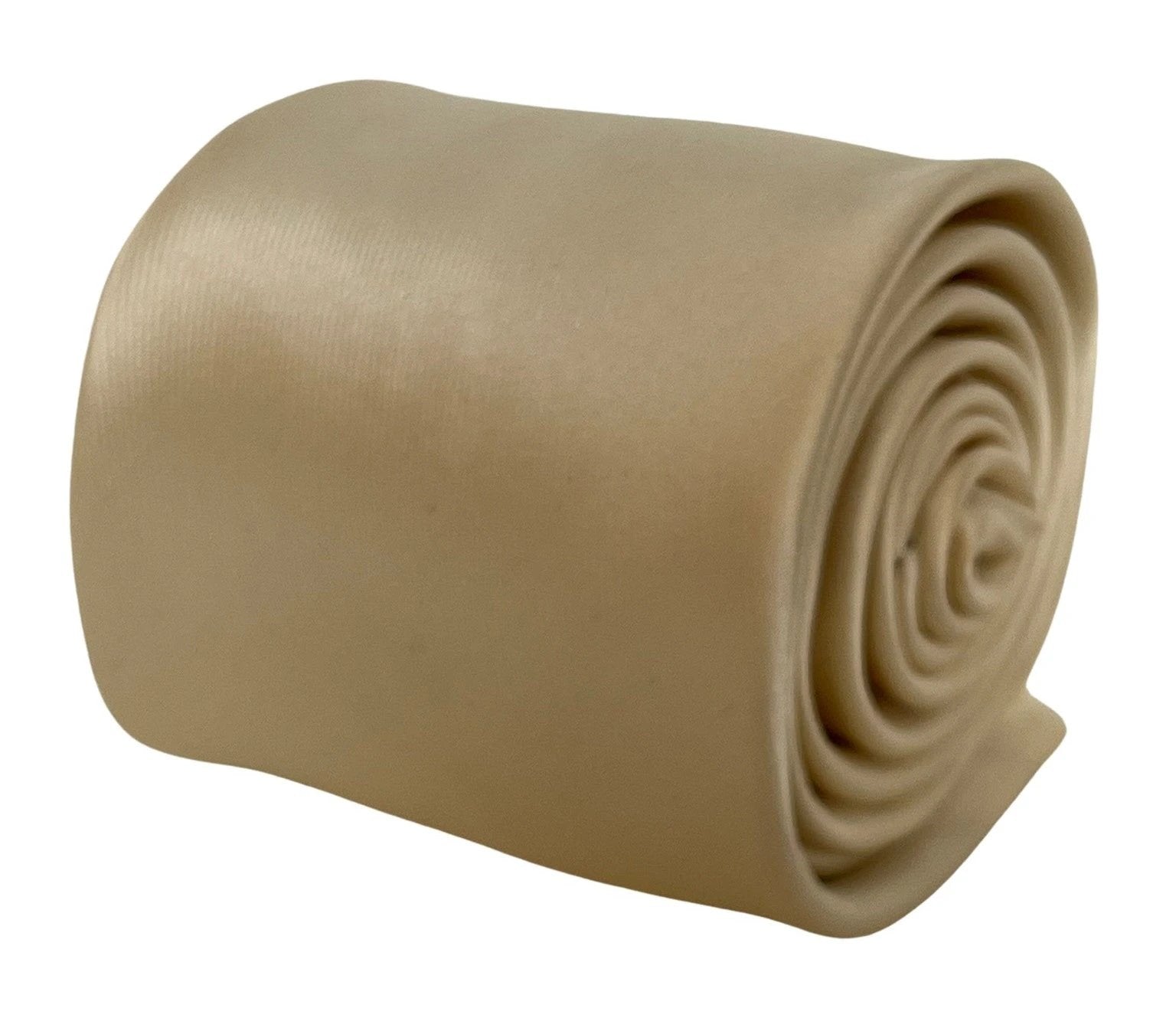 Champagne Cream Silky Classic Tie For The Luxury Professional Man - Handmade Silk With Satin Finish by Frederick Thomas Handmade Mens Ties