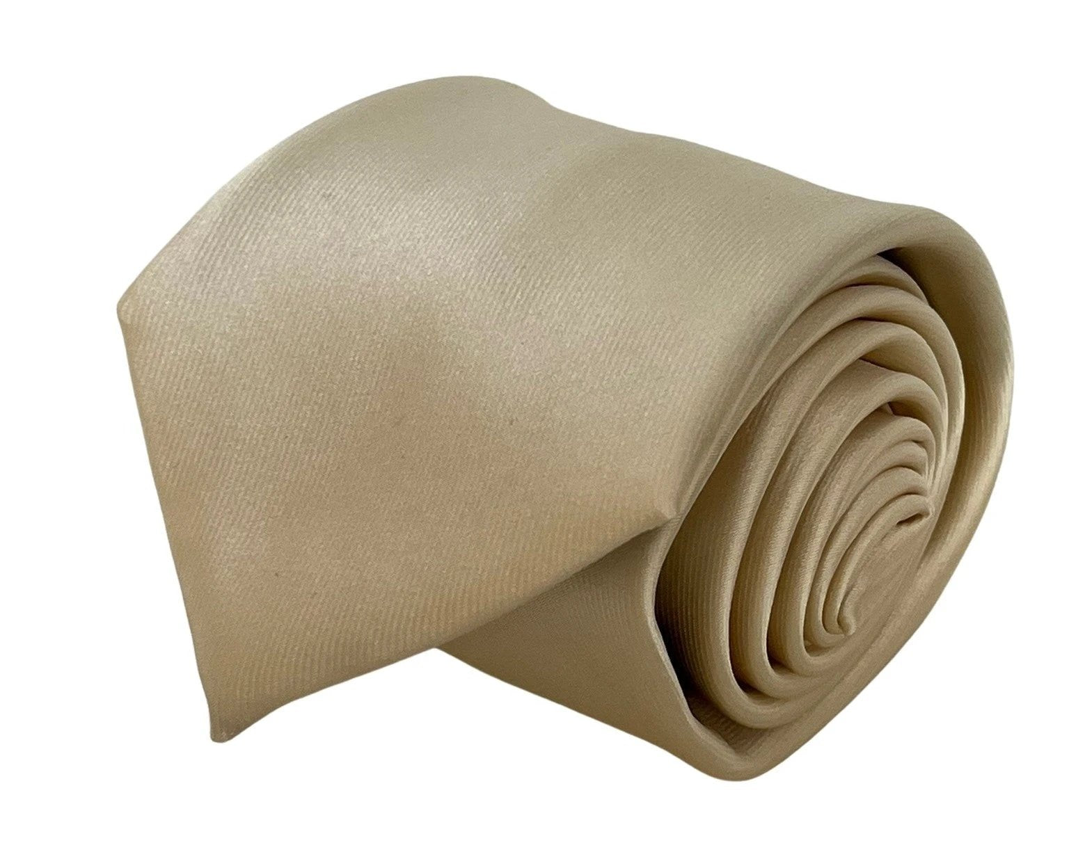 Champagne Cream Silky Classic Tie For The Luxury Professional Man - Handmade Silk With Satin Finish by Frederick Thomas Handmade Mens Ties