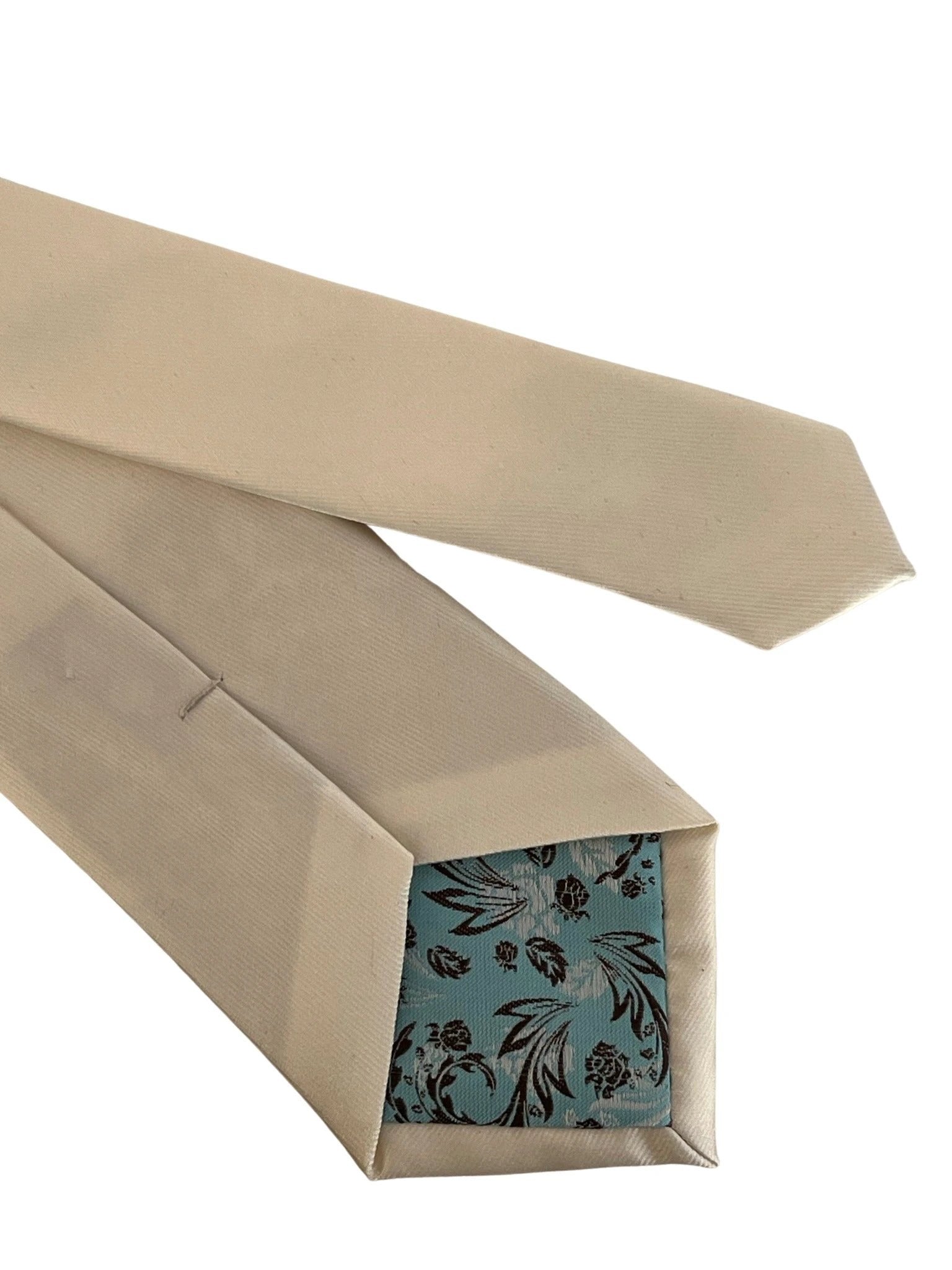 Ivory Cream Silky Classic Tie for the Luxury Professional Man - Handcrafted for a Clean, Flattering Silhouette by Frederick Thomas Handmade Mens Ties