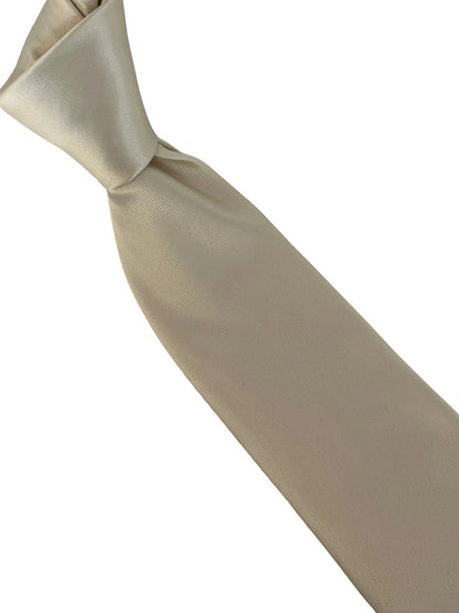 Ivory Cream Silky Classic Tie for the Luxury Professional Man - Handcrafted for a Clean, Flattering Silhouette by Frederick Thomas Handmade Mens Ties
