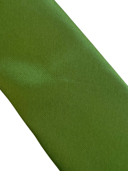 Bright, grass, leaf, lime green plain classic tie by Frederick Thomas Handmade Mens Ties