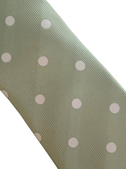 Mint and Pastel Green Polka Dot Classic Tie for the Luxury Professional Man - Handmade by Frederick Thomas by Frederick Thomas Handmade Mens Ties