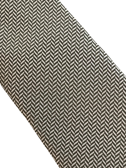 Dark Green And White Herringbone Classic Tie - Handmade Premium Wardrobe Essential by Frederick Thomas Handmade Mens Ties