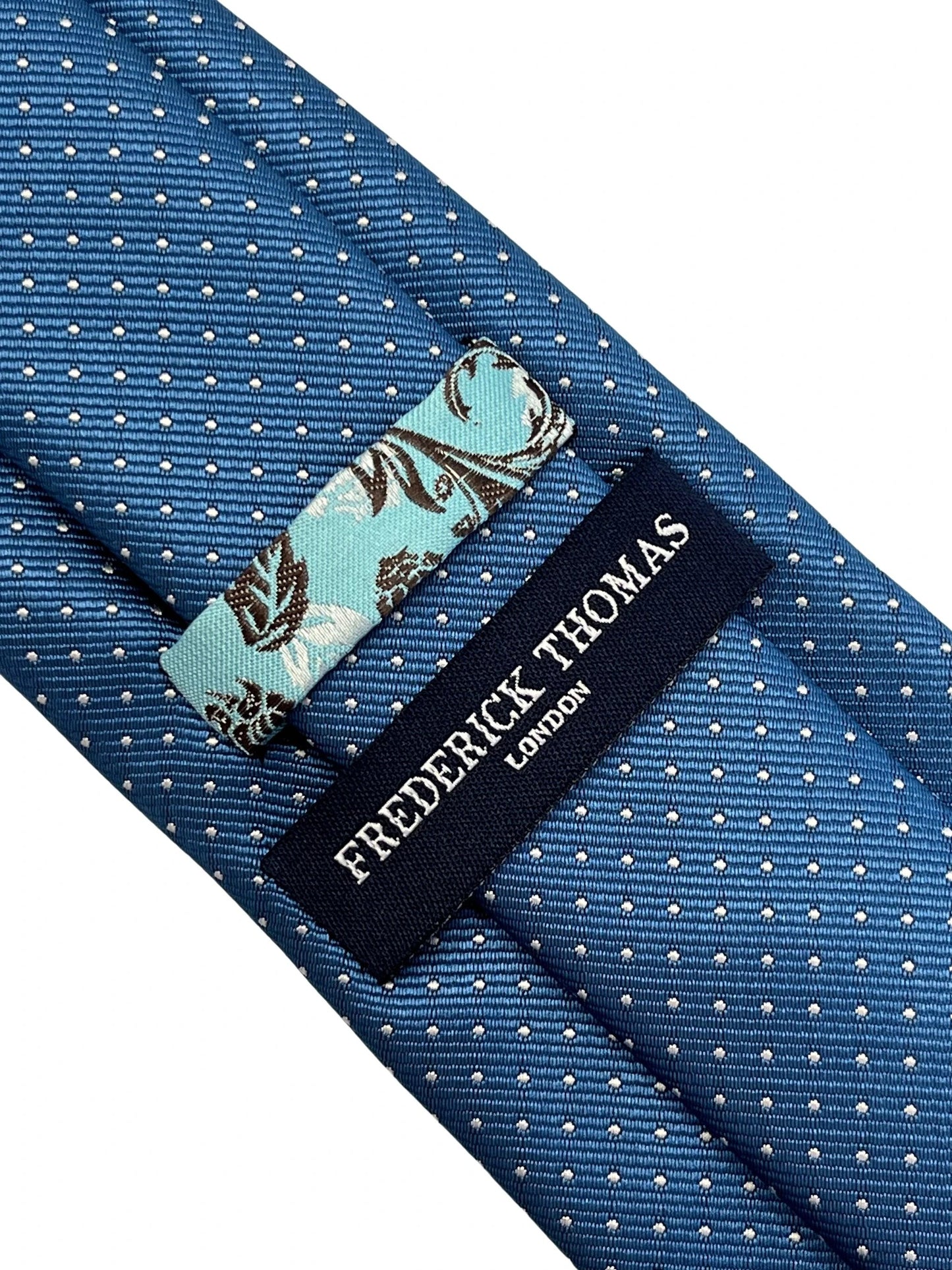 Frederick Thomas Handmade Tie Cobalt Blue - Signature Floral Pattern For Subtle Sophistication by Frederick Thomas Handmade Mens Ties