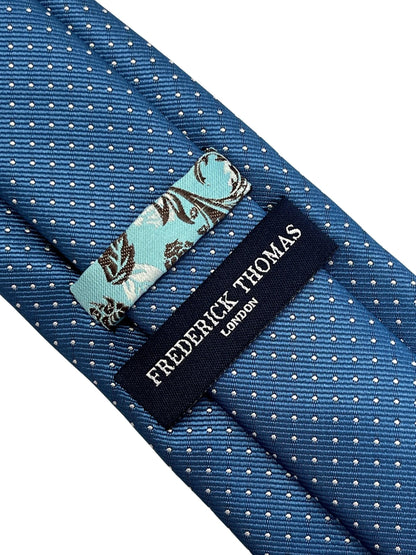 Frederick Thomas Handmade Tie Cobalt Blue - Signature Floral Pattern For Subtle Sophistication by Frederick Thomas Handmade Mens Ties