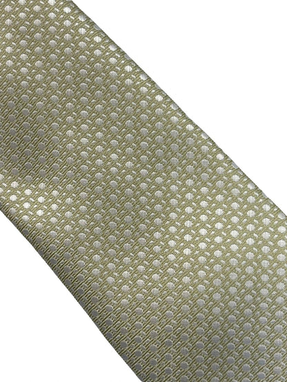 Gold tie with geometric design by Frederick Thomas Handmade Mens Ties