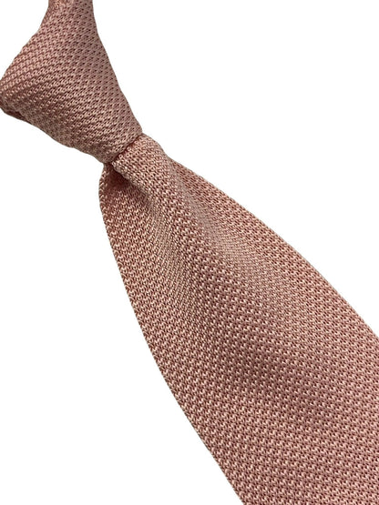 light baby pink pastel blush knitted tie in standard 8cm width by Frederick Thomas Handmade Mens Ties
