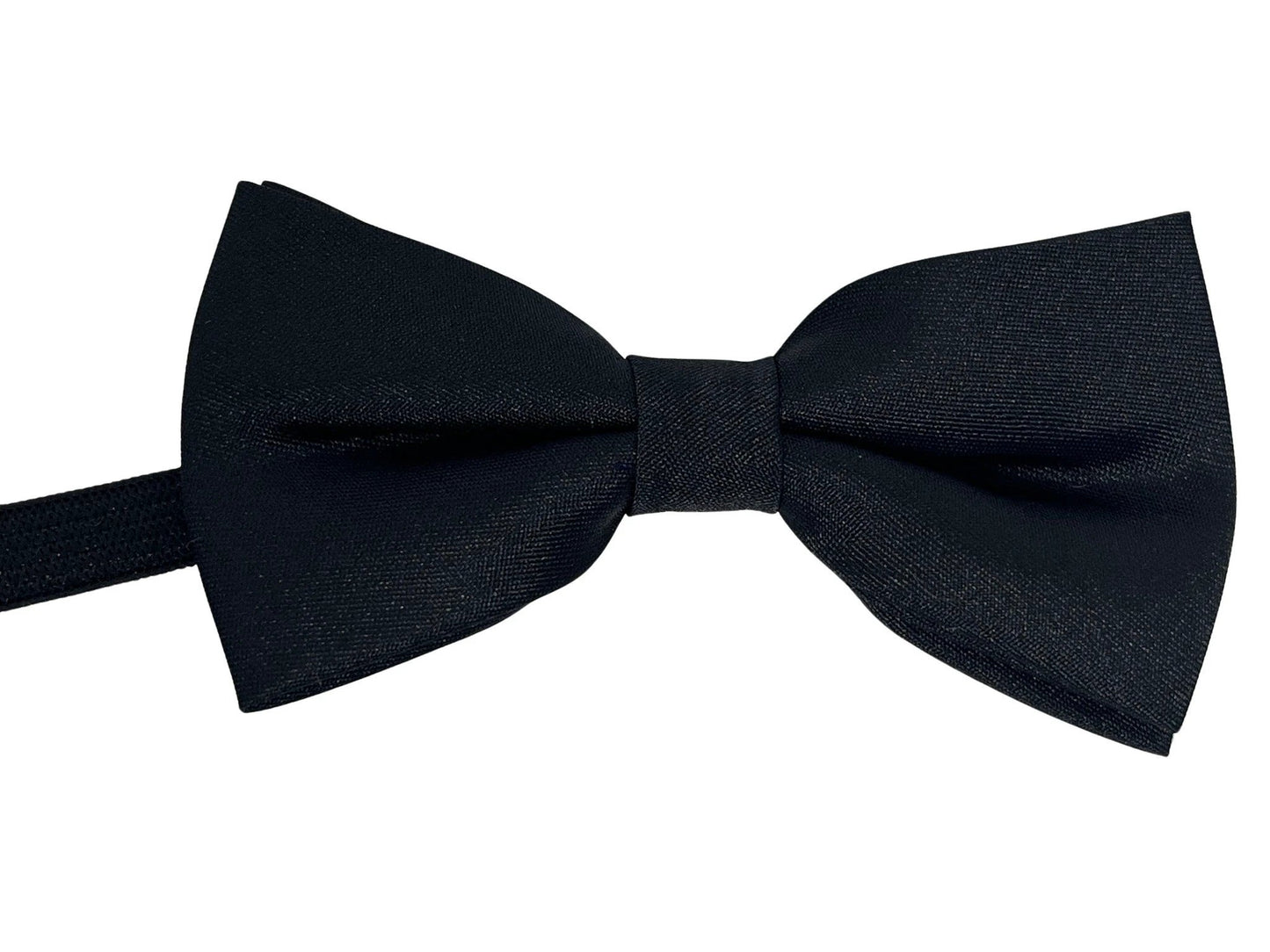 Plain black silk child's bow tie by Frederick Thomas Handmade Mens Ties