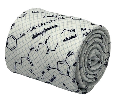 Ivory cream tie with chemical equation science by Frederick Thomas Handmade Mens Ties
