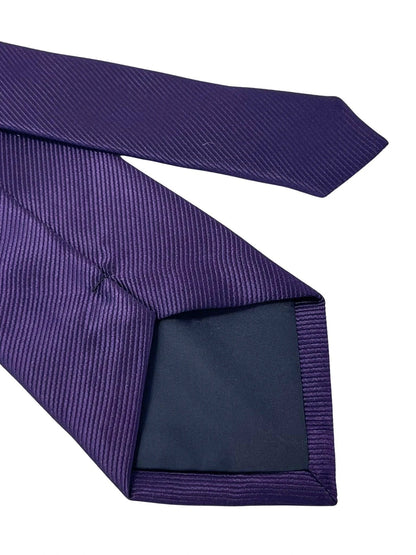 Dark Indigo Grape Purple Handmade Tie By Frederick Thomas - Handcrafted Elegance For Professional Attire by Frederick Thomas Handmade Mens Ties