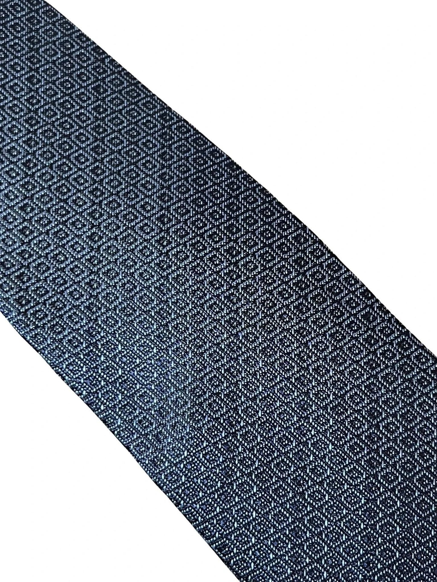 Frederick Thomas Handmade Tie Midnight Blue Grey Snakeskin Design For Elegant Professional Style by Frederick Thomas Handmade Mens Ties