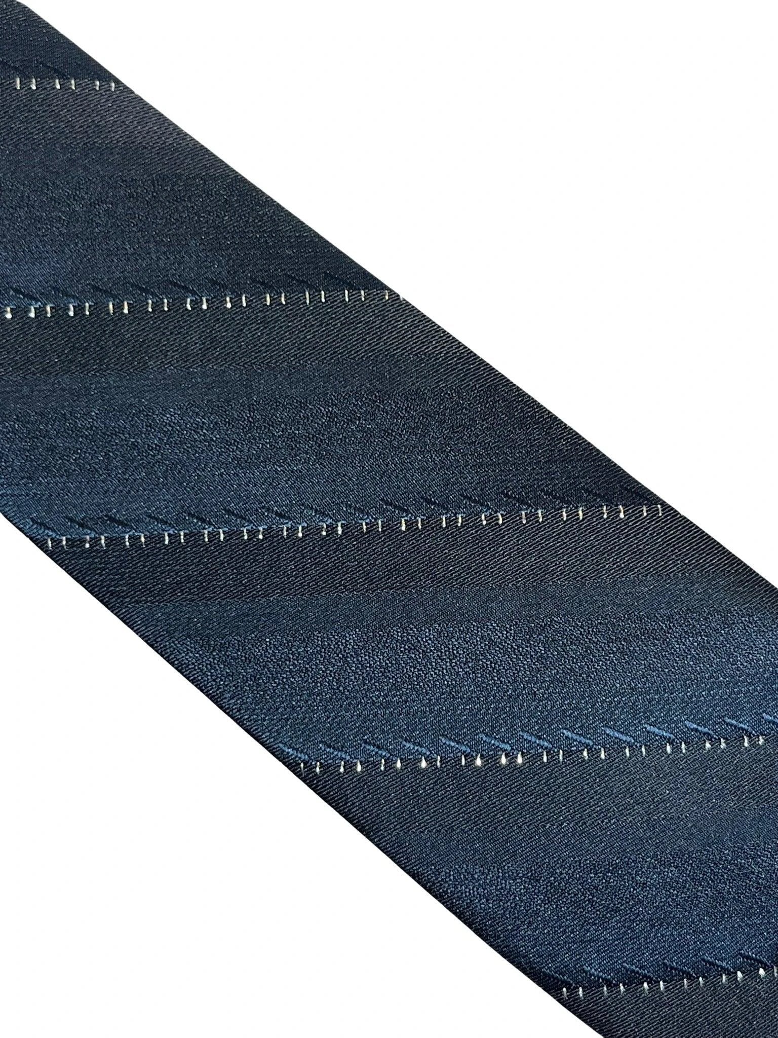 Black Tie With Fine Glitter Stripe - Handcrafted For The Luxury Professional Man by Frederick Thomas Handmade Mens Ties