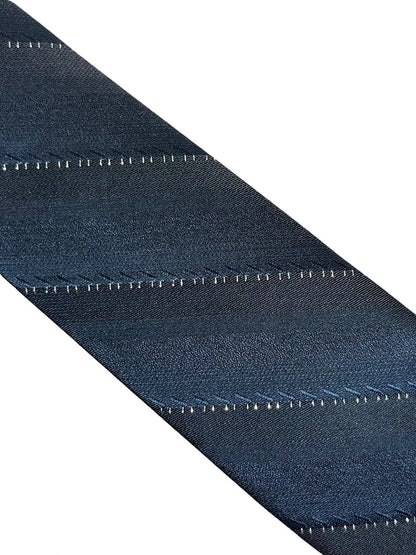 Black Tie With Fine Glitter Stripe - Handcrafted For The Luxury Professional Man by Frederick Thomas Handmade Mens Ties