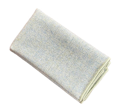 Frederick Thomas Mint Pistachio Wool Tie With Blue Flecks And Matching Pocket Square - Subtle Luxury For Professionals by Frederick Thomas Handmade Mens Ties