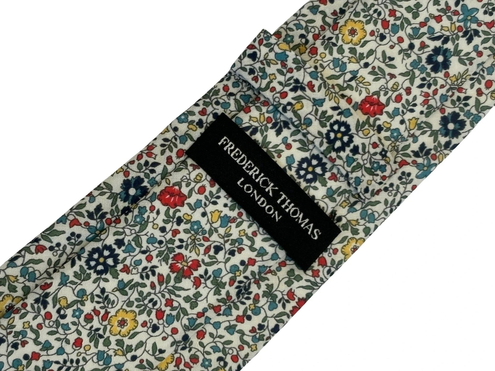 Liberty Style Ditsy Floral English Wildflower Design Tie - Handcrafted Luxury For Garden-Inspired Formal Wear by Frederick Thomas Handmade Mens Ties