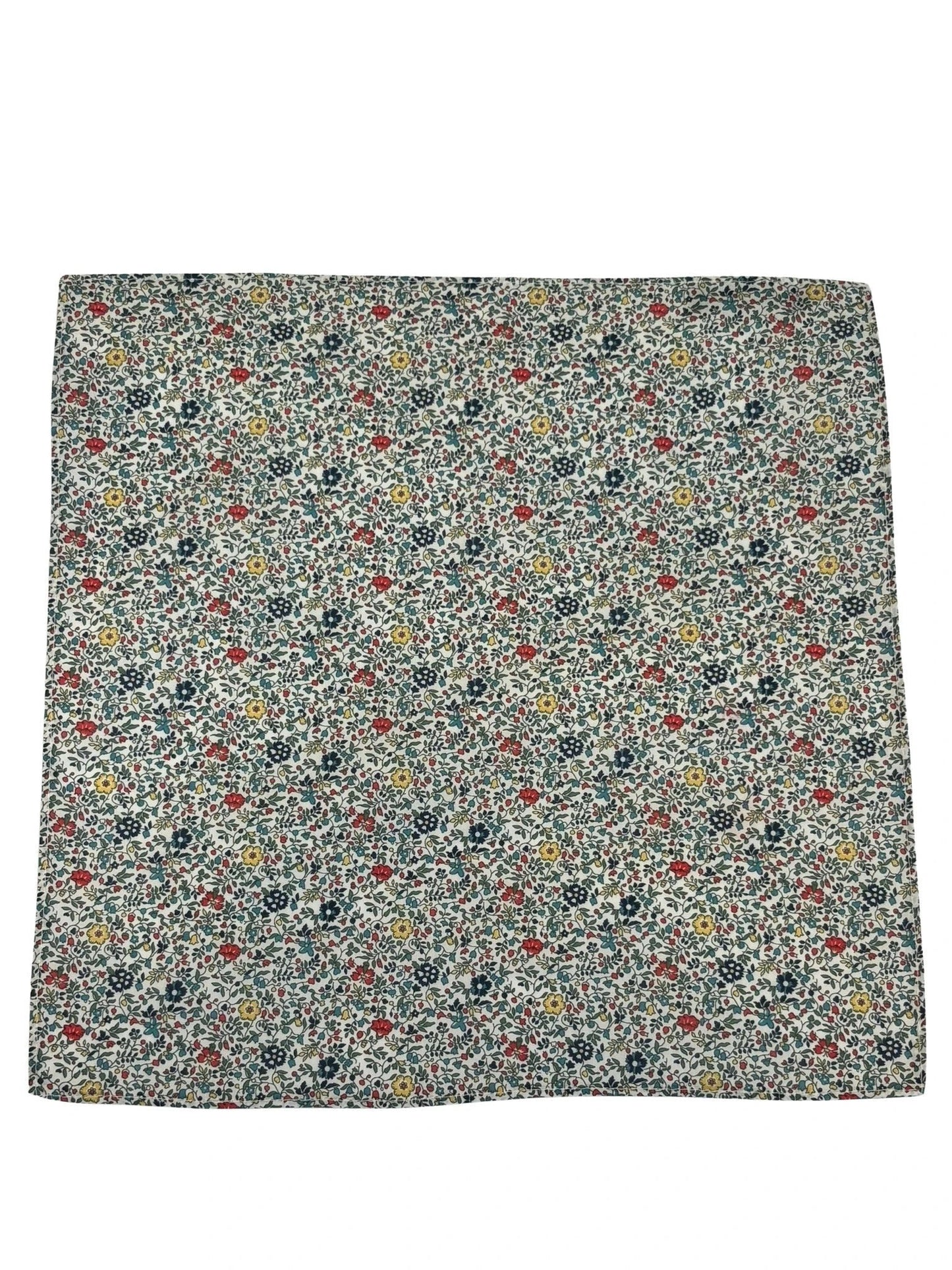 Liberty Style Ditsy Floral English Wildflower Design Pocket Square - Handcrafted By Frederick Thomas by Frederick Thomas Handmade Mens Ties