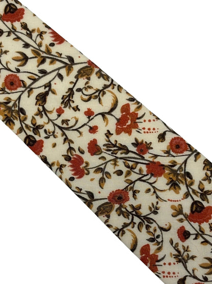 Liberty Style Red Climbing English Wildflower Design Tie - Handcrafted In England With Iconic Floral DNA by Frederick Thomas Handmade Mens Ties