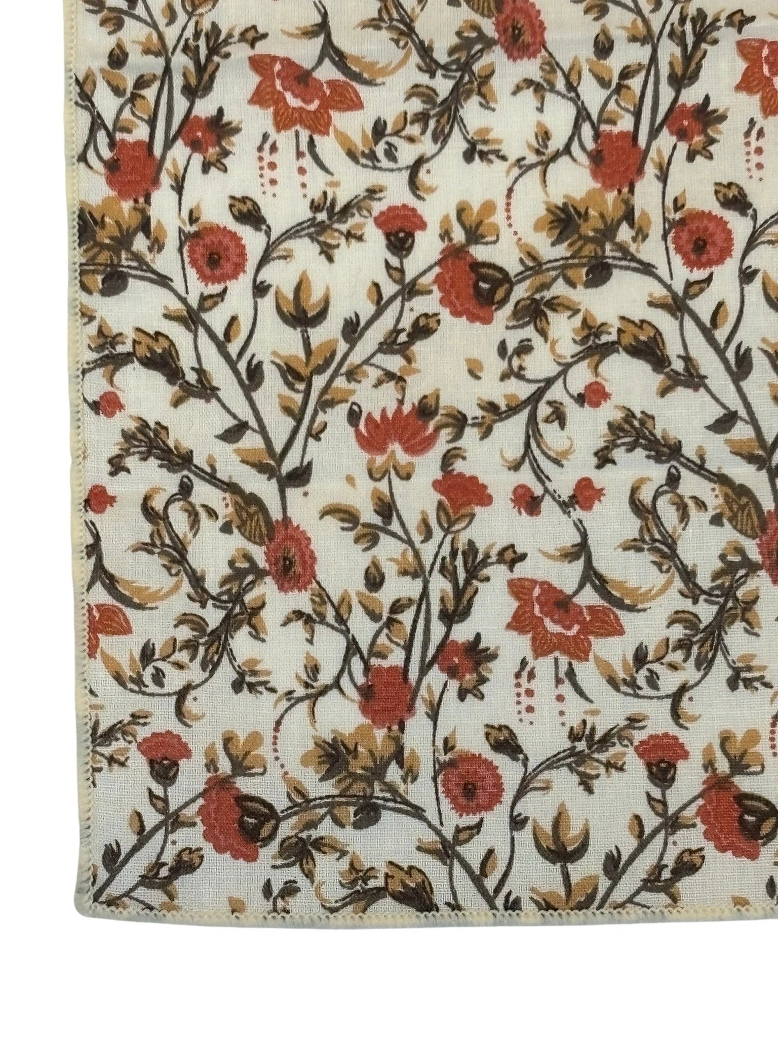 Liberty Style Red Climbing English Wildflower Pocket Square - Handcrafted Vintage Floral Accent For Suits by Frederick Thomas Handmade Mens Ties