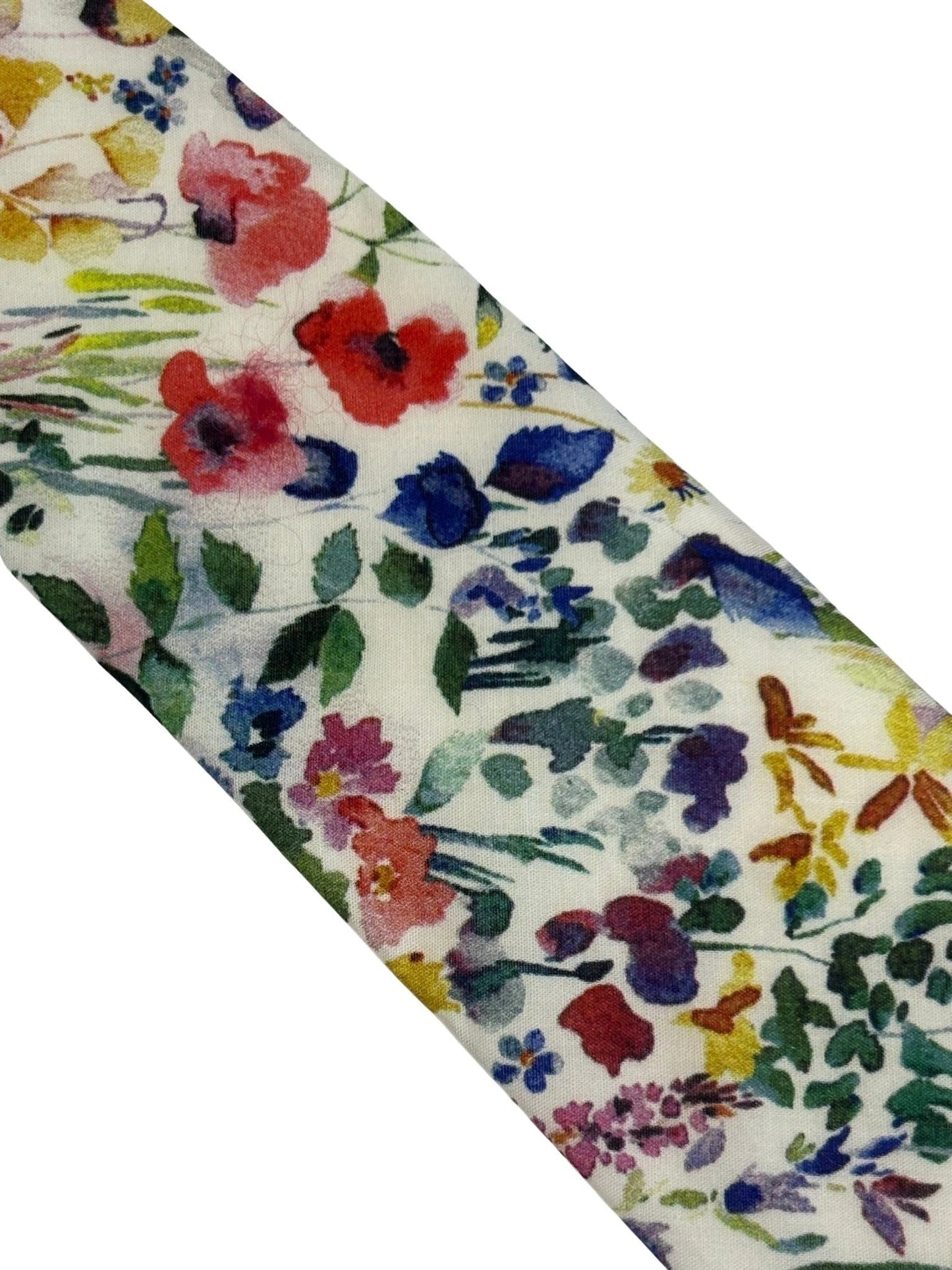 Extra Long Watercolour Floral Wildflower Cotton Tie Liberty Style - Handcrafted By Frederick Thomas For A Distinct Look by Frederick Thomas Handmade Mens Ties