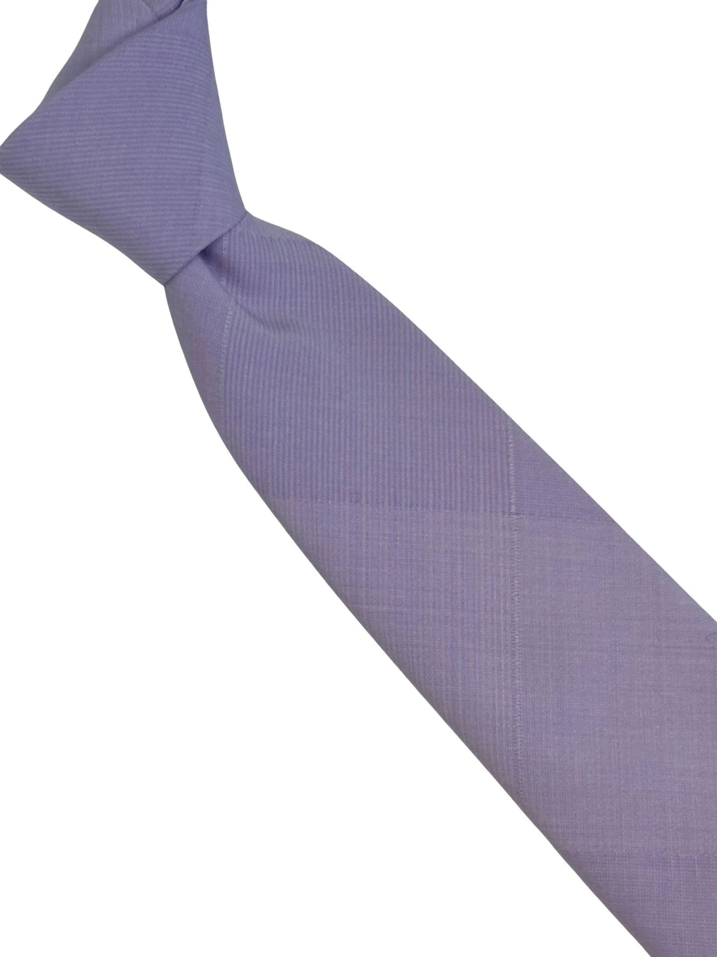 Extra Long Lilac Lavender Light Pale Purple Cotton Tie by Frederick Thomas Handmade Mens Ties