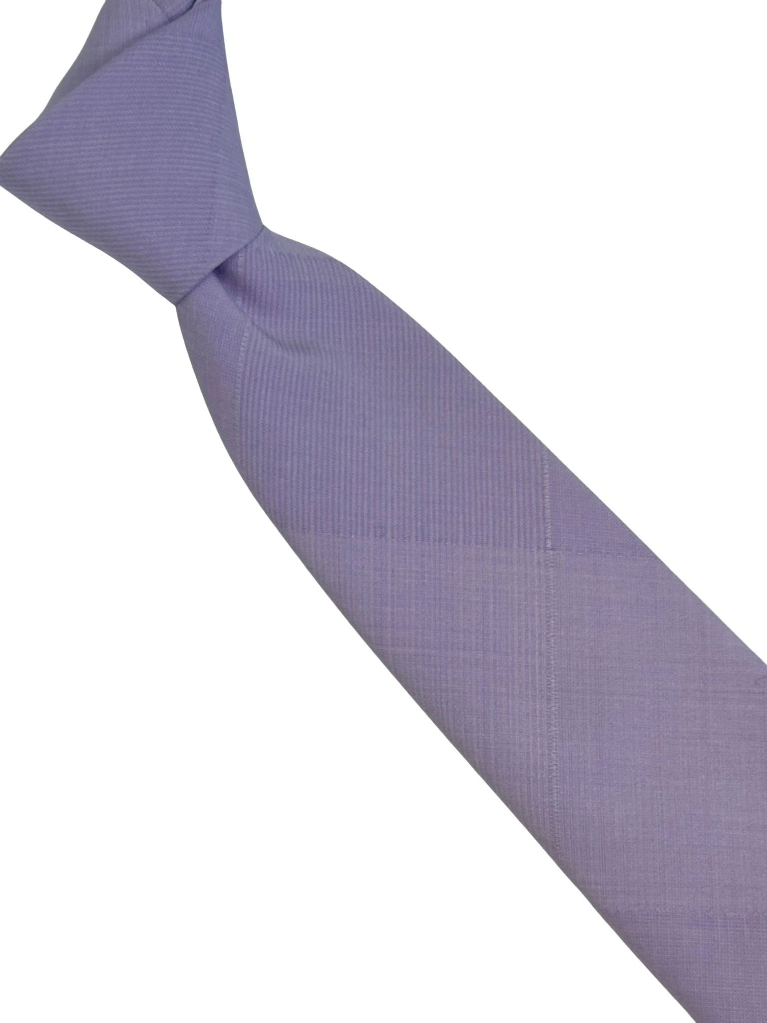 Extra Long Lilac Lavender Light Pale Purple Cotton Tie by Frederick Thomas Handmade Mens Ties