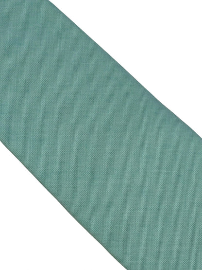 Frederick Thomas Extra-Long Plain Aqua Turquoise Cotton Tie - Refined Accessory For Subtle Colour And Timeless Craft by Frederick Thomas Handmade Mens Ties