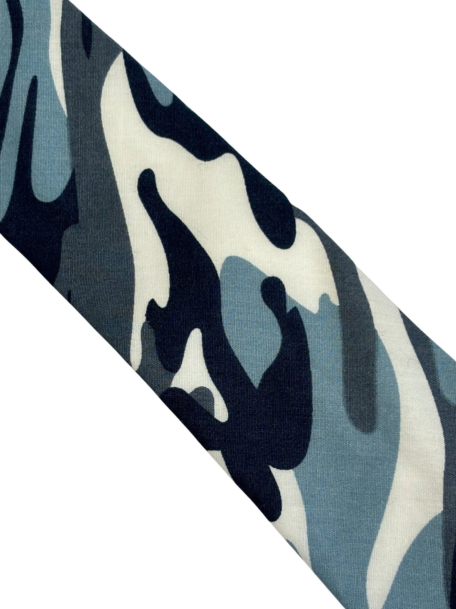 Blue Camouflage Army Design Cotton Tie for the Luxury Professional Man by Frederick Thomas Handmade Mens Ties